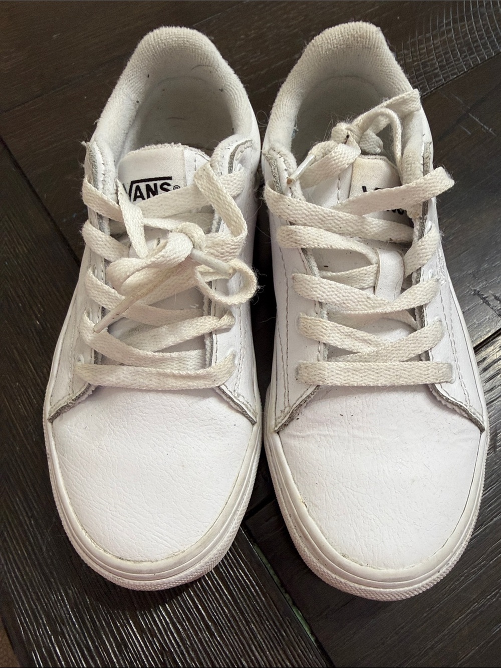 Vans Kids White Low-Top Lace Sneakers